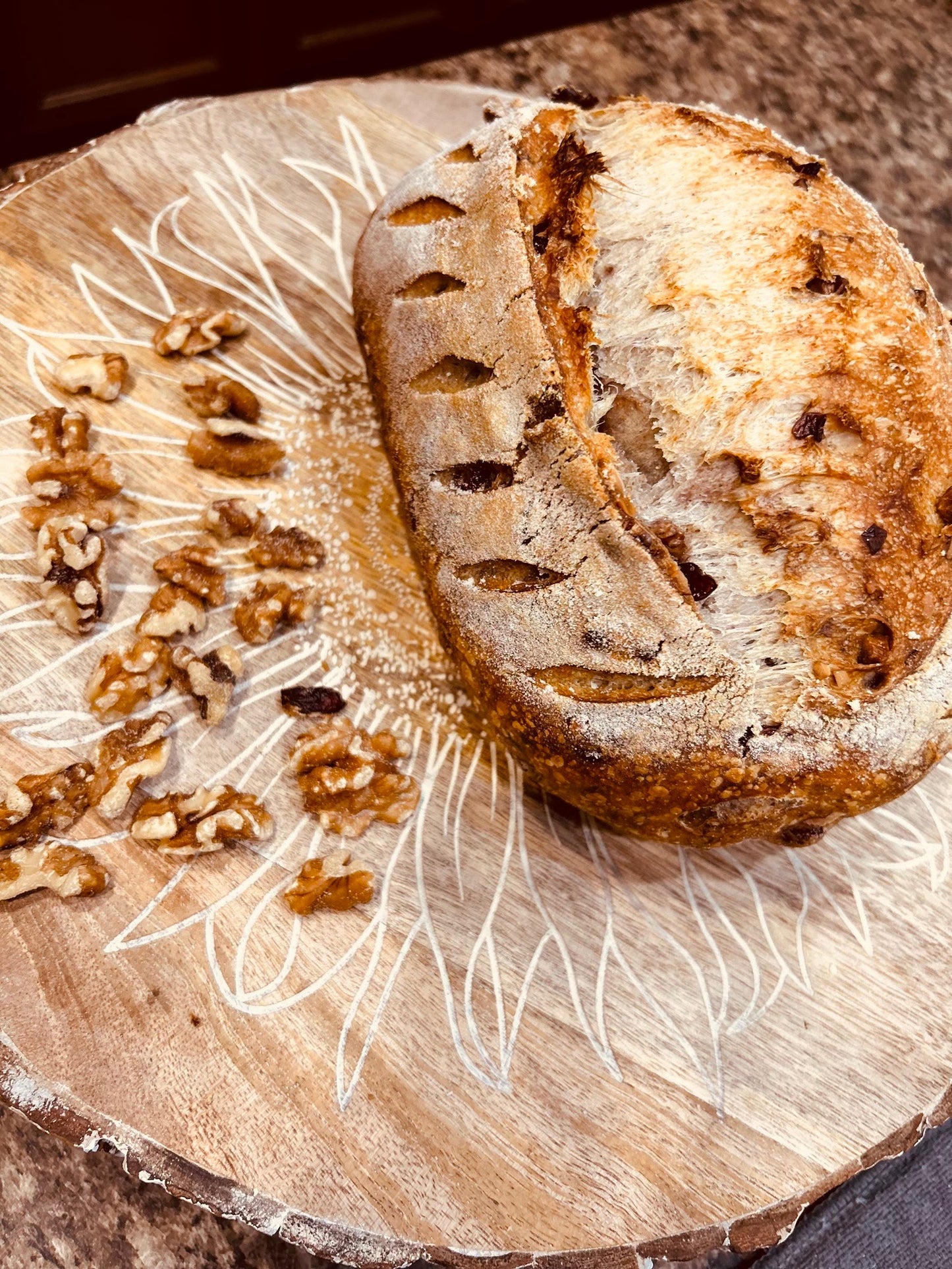 Cranberry Walnut Artisan Sourdough Bread