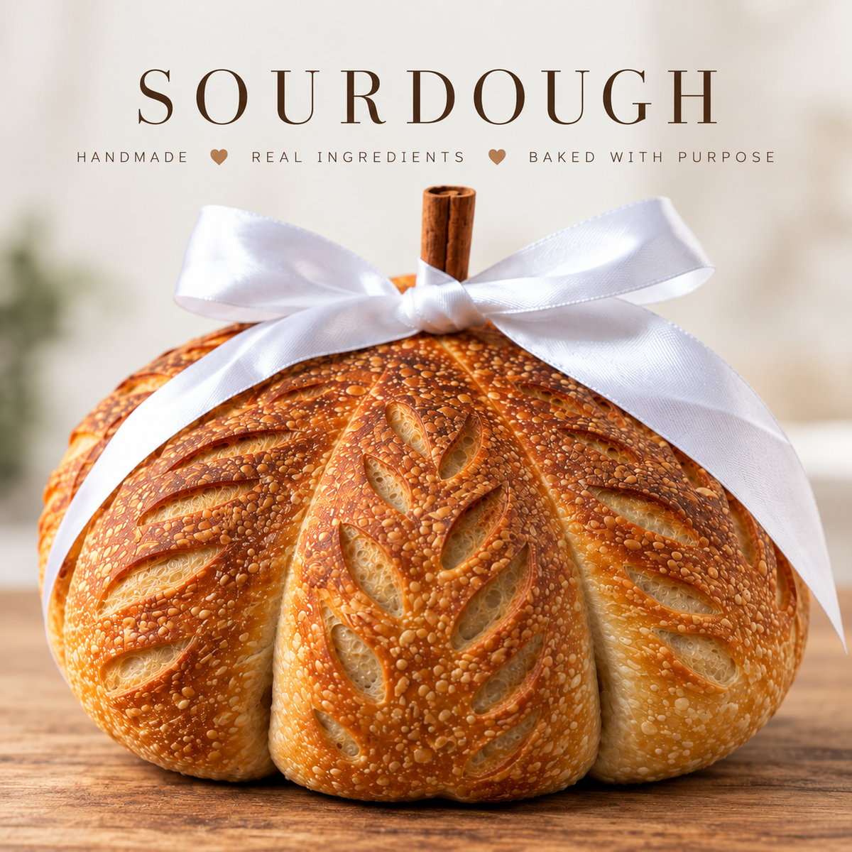 Artisan Sourdough Pumpkin Shape Country Loaf ORGANIC