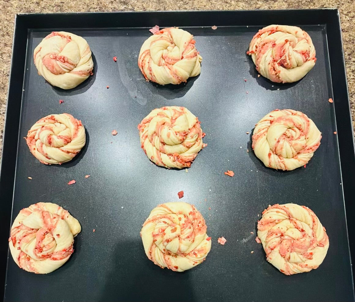 Strawberry Cardamom Buns
