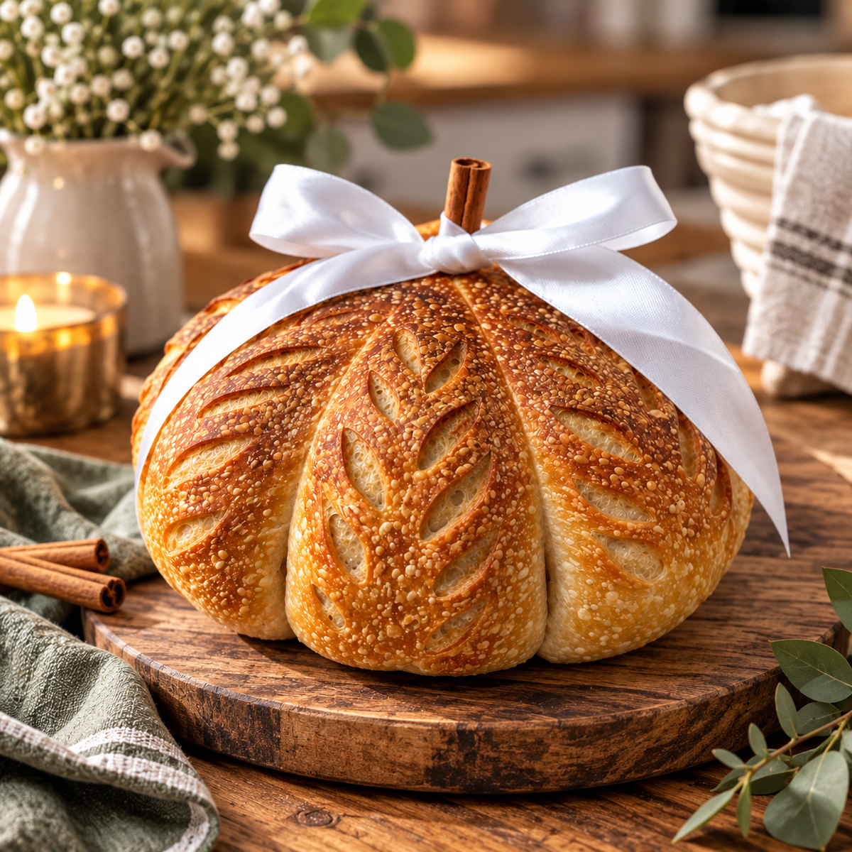 Artisan Sourdough Pumpkin Shape Country Loaf ORGANIC