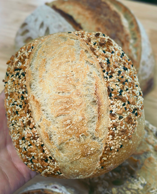 Everything Bagel Sourdough Bread